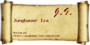 Jungbauer Iza névjegykártya